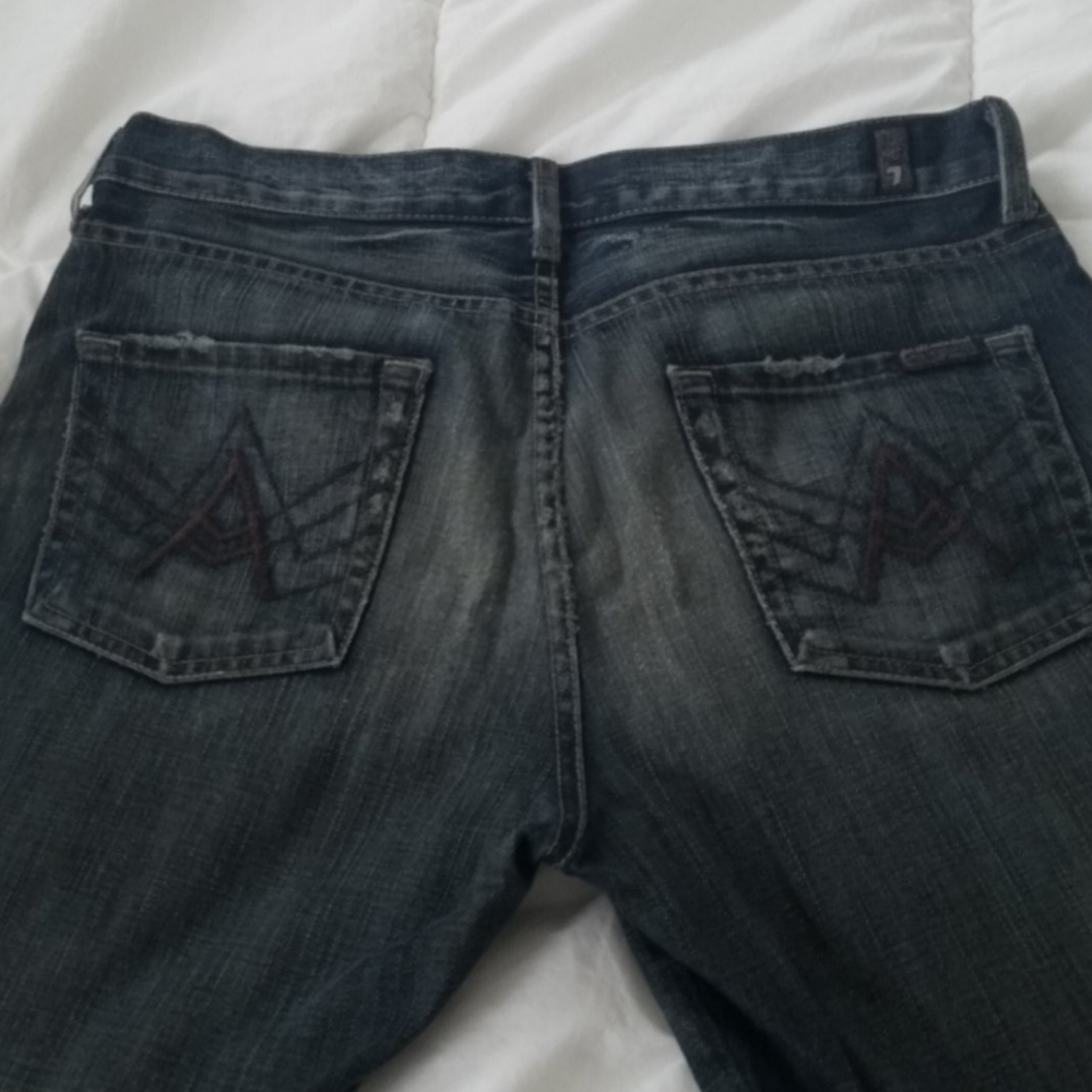 7 for all mankind A pocket dark wash jeans